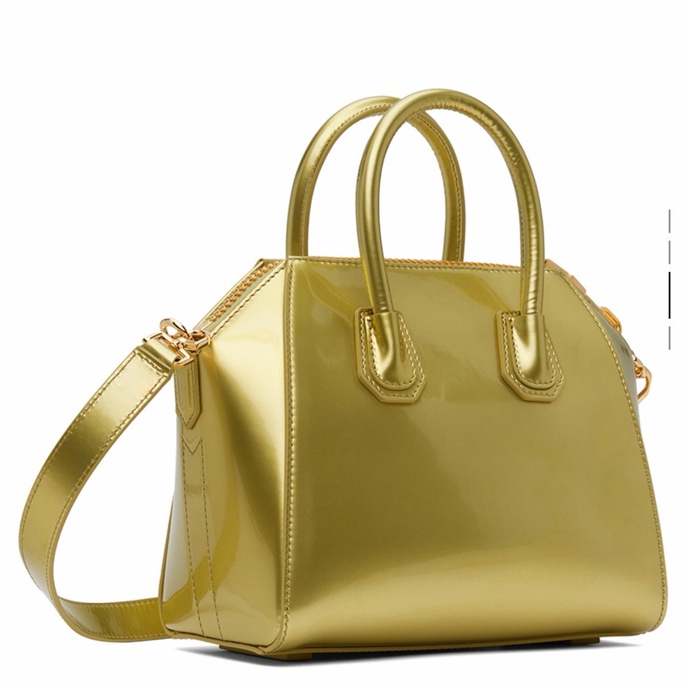 Givenchy Mini Antigona metallic green patent calfskin bag BRAND NEW W TAGS - Picture 7 of 8